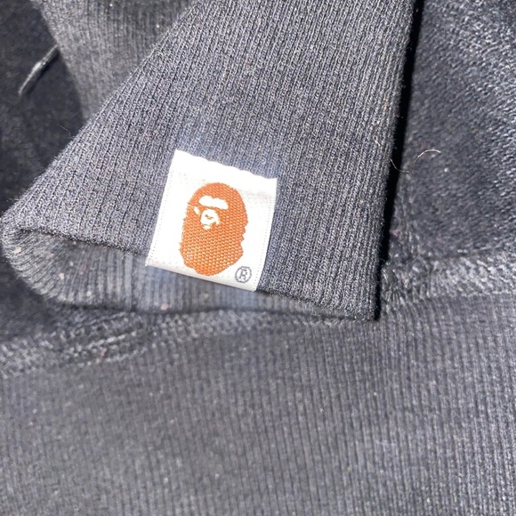 BAPE Shark Full Zip Hoodie Camo Hood Black - Picture 5 of 6